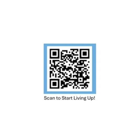 QR code — Scan to Start Living Up!
